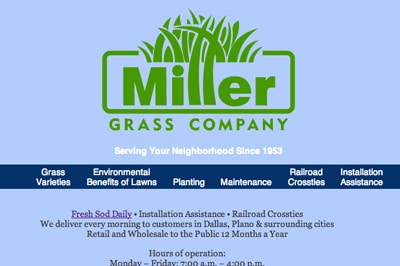 millergrass.com website