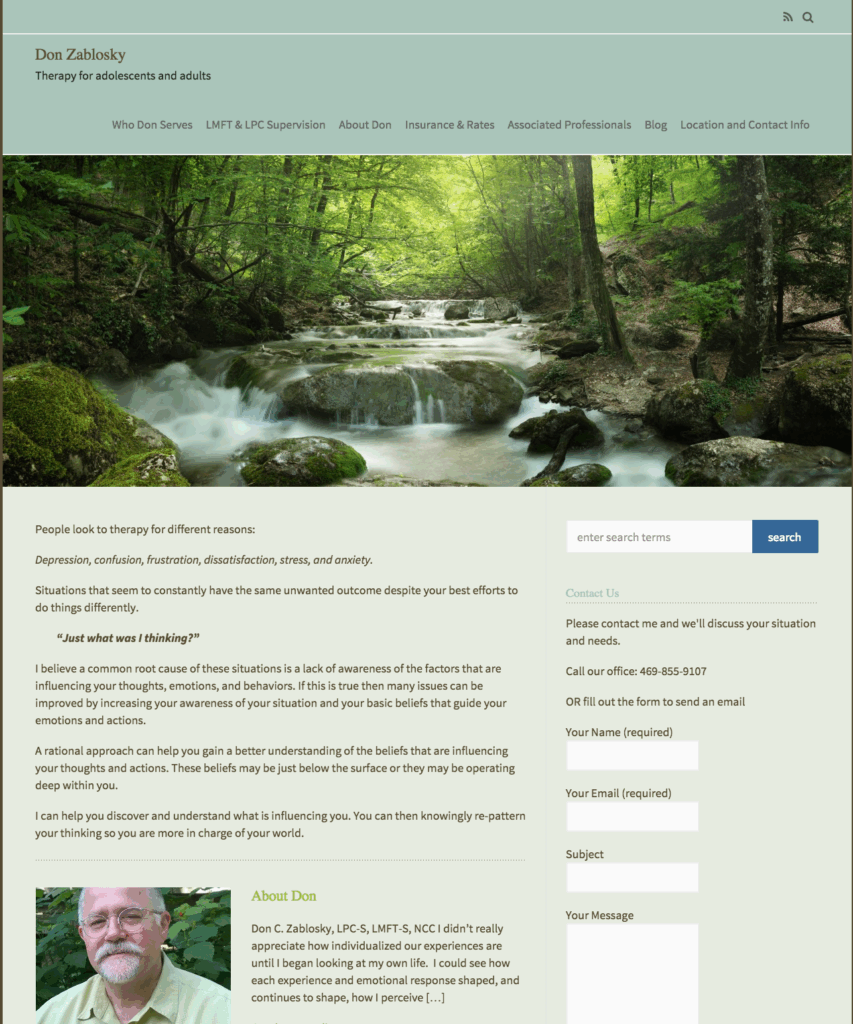 Don Zablosky website home page