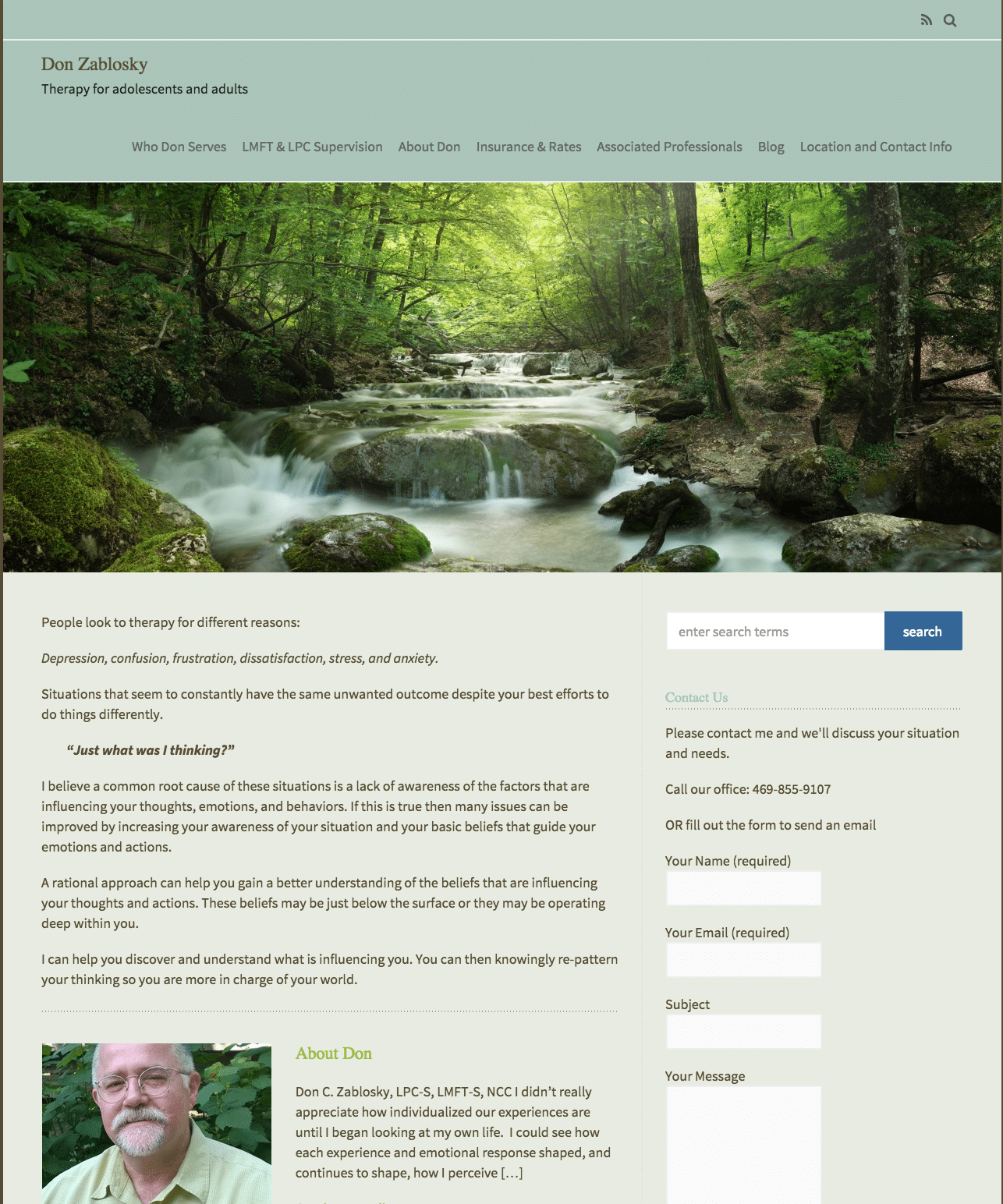 Don Zablosky website home page