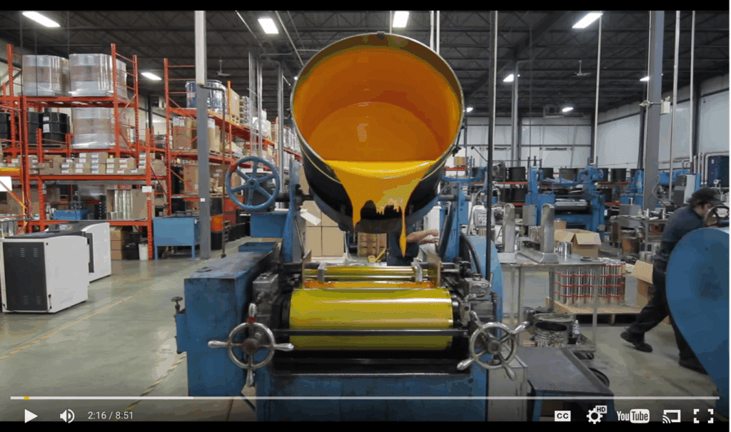 still shot of ink being made