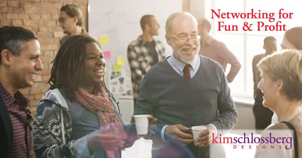 Group of adults networking